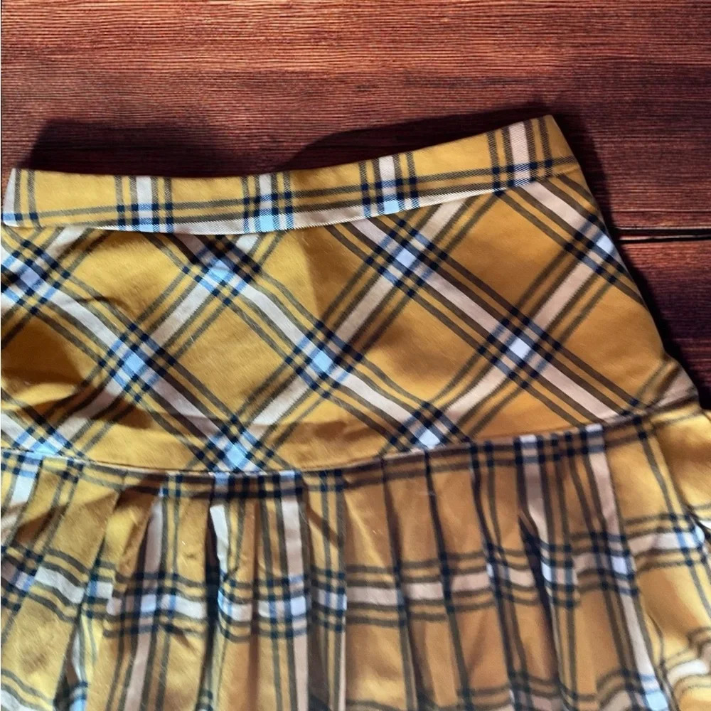Forever21 yellow plaid skirt (A4) - Picture 2 of 4